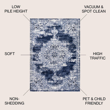 Alhambra Ornate Medallion Modern Area Rug